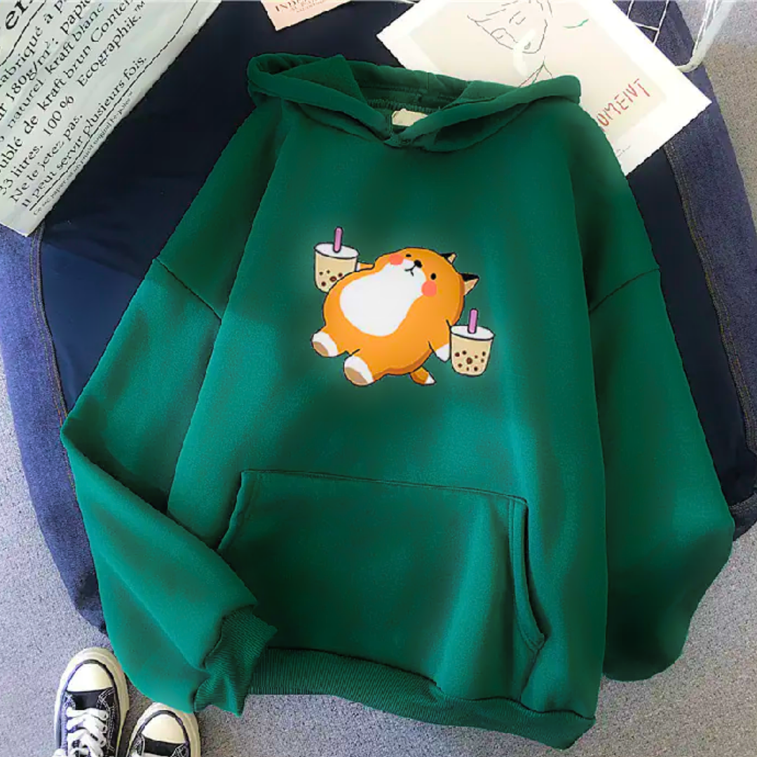 Rahat Bol Kesim Çift Kapüşonlu Ceket