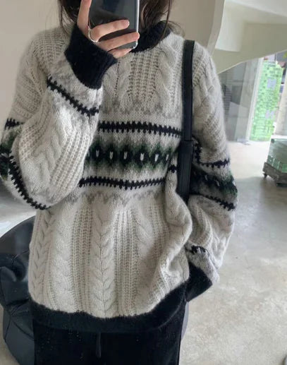 Desenli Triko Kazak – Kışlık Rahat ve Şık Kadın Kazak Modelleri