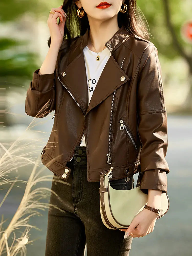 İnce Deri Lokomotif Ceketi