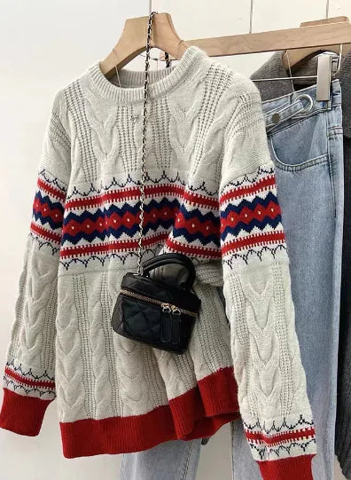 Desenli Triko Kazak – Kışlık Rahat ve Şık Kadın Kazak Modelleri