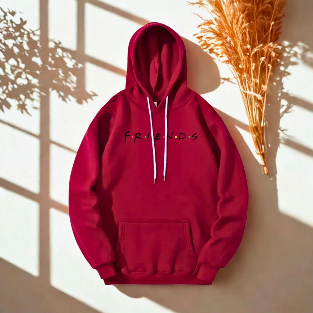 FRIENDS Baskılı Kapüşonlu Sweatshirt - Modaya Uygun Kazak