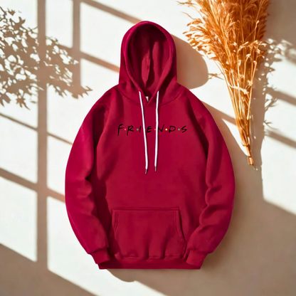 FRIENDS Baskılı Kapüşonlu Sweatshirt - Modaya Uygun Kazak