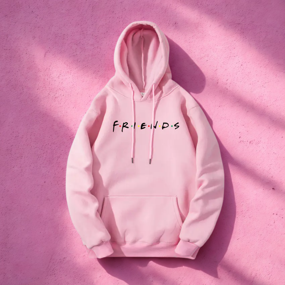 FRIENDS Baskılı Kapüşonlu Sweatshirt - Modaya Uygun Kazak