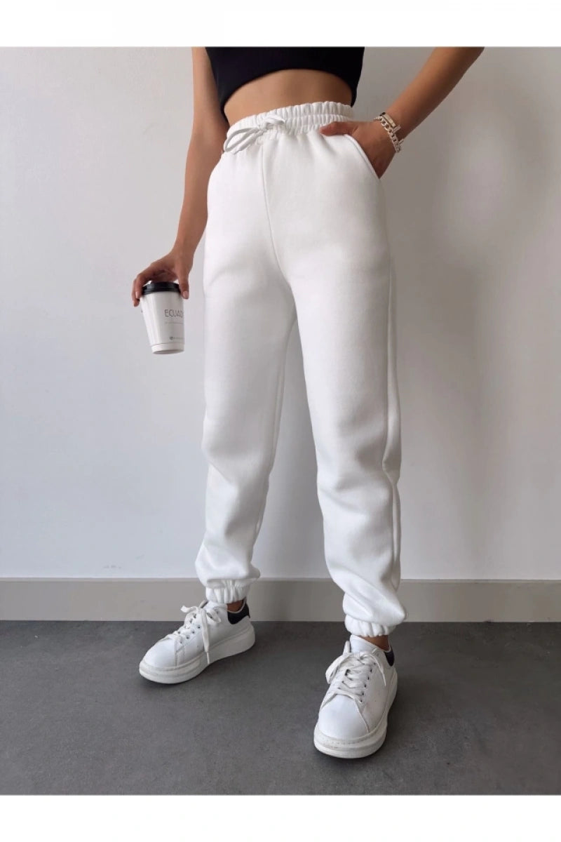 Üç İplik Basic Lastikli Eşofman Pantolon