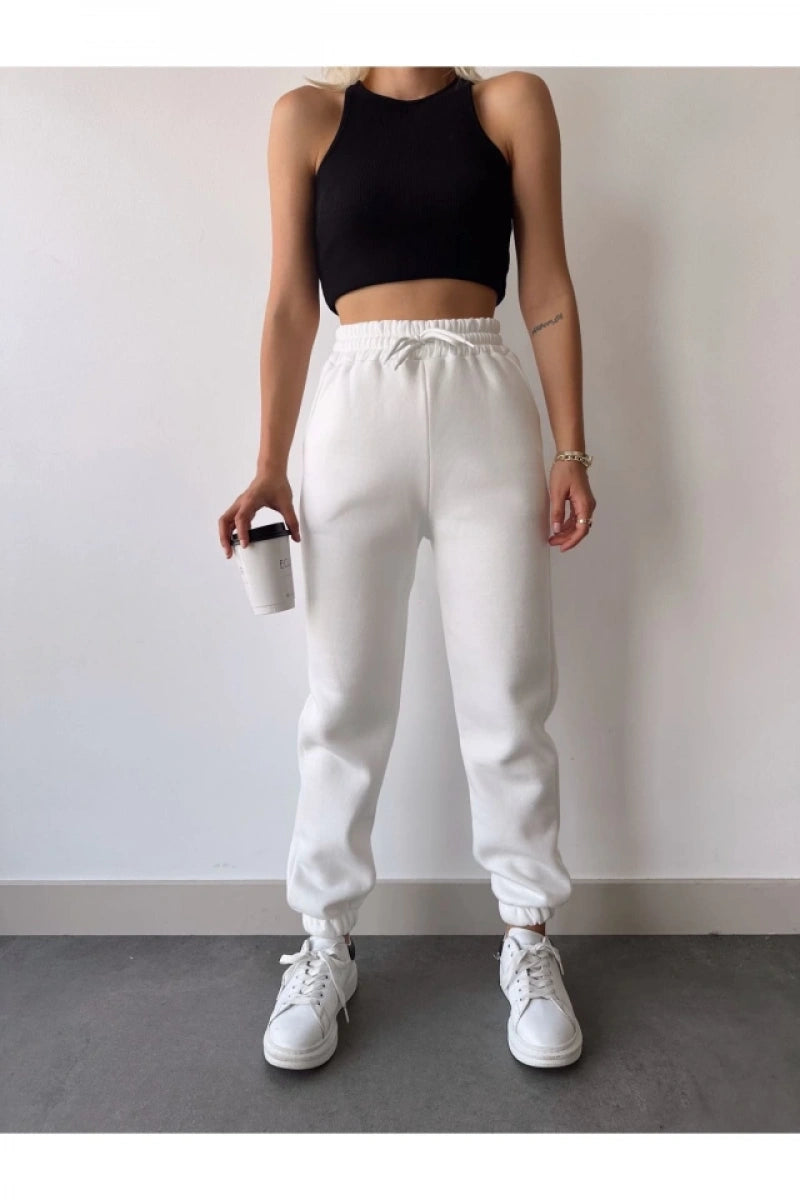 Üç İplik Basic Lastikli Eşofman Pantolon