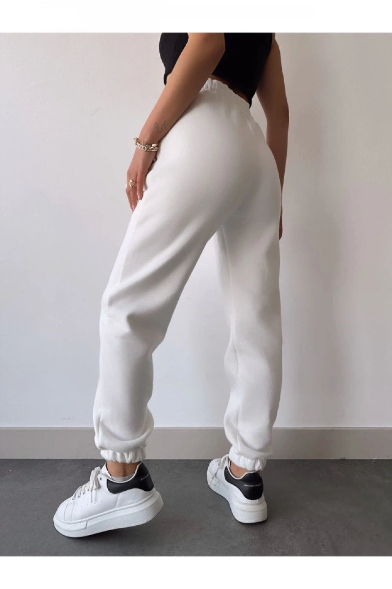Üç İplik Basic Lastikli Eşofman Pantolon