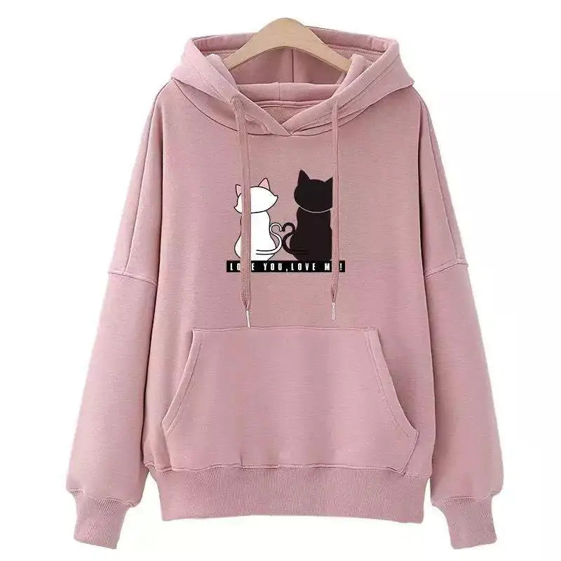 Kore tarzı bol kesim kadife kalın moda Sweatshirt