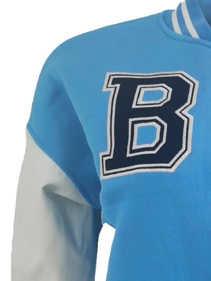 Kısa Vintage Kadın Varsity Beyzbol Bomber Ceket