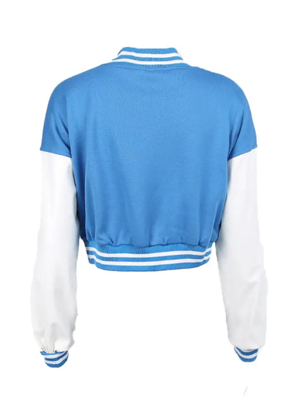 Kısa Vintage Kadın Varsity Beyzbol Bomber Ceket