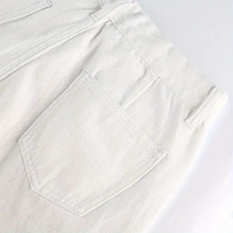 Yüksek Bel Kadın Denim Kot Pantolonlar ve Kargo Pantolonlar