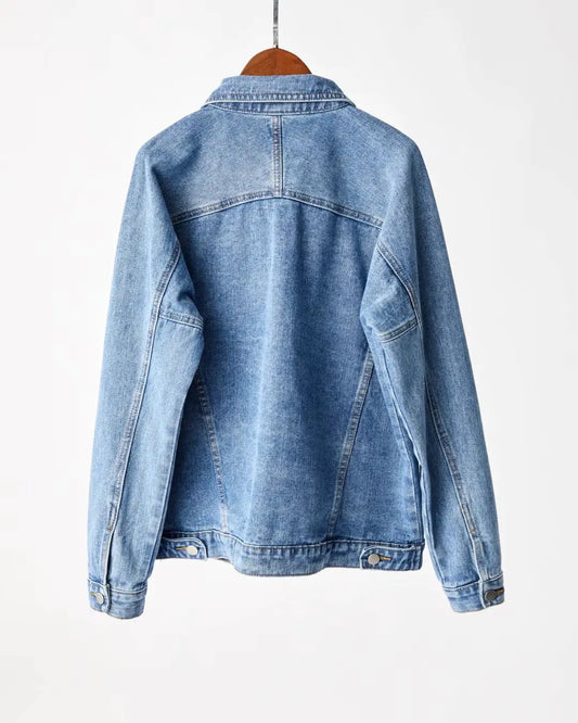Sonbahar Kore Stili Bol Denim Ceket