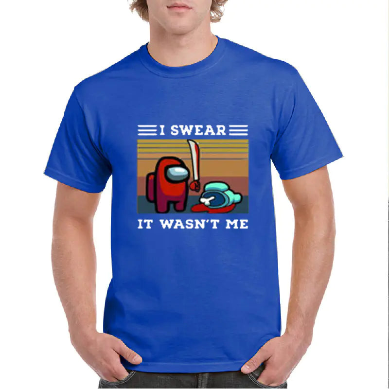 Yetişkinler için Among Us Karikatür Kısa Kollu Tişört