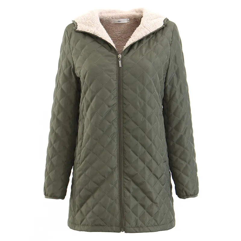 Hafif Kapüşonlu Uzun Kollu Pamuklu Ceket