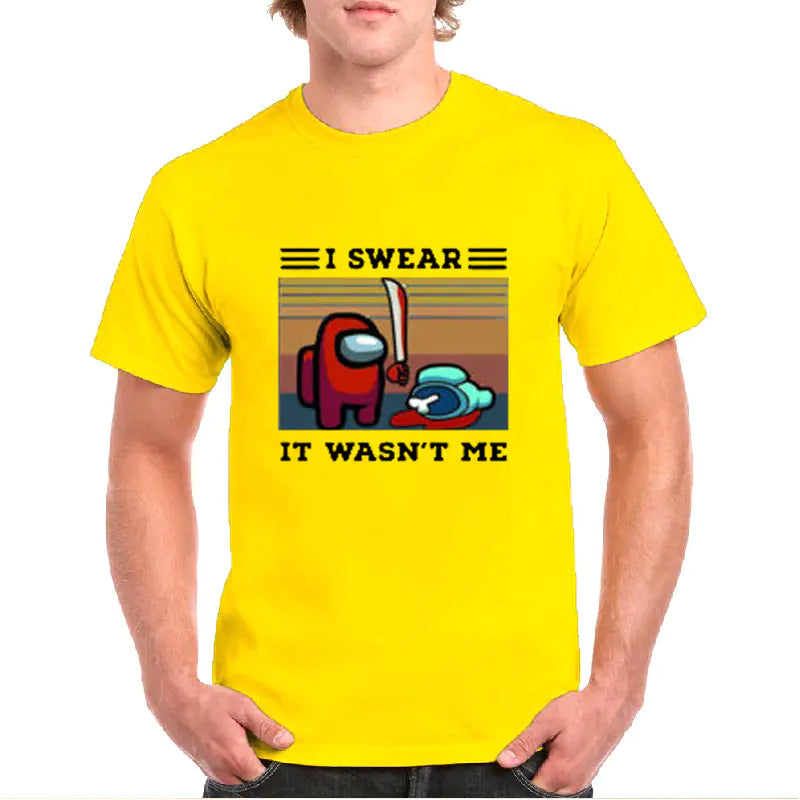 Yetişkinler için Among Us Karikatür Kısa Kollu Tişört