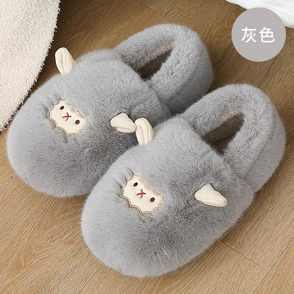 Kadınlar İçin Kalın Tabanlı, Kaymaz, Sıcak Tutucu İç Mekan Terlikleri