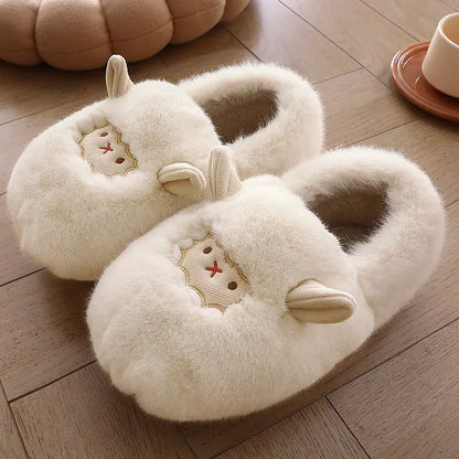 Kadınlar İçin Kalın Tabanlı, Kaymaz, Sıcak Tutucu İç Mekan Terlikleri