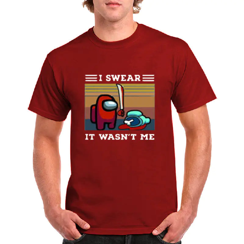 Yetişkinler için Among Us Karikatür Kısa Kollu Tişört