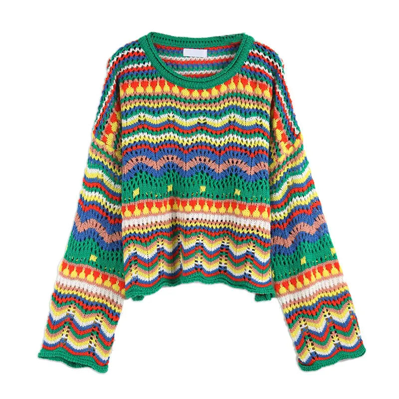 Kadın Uzun Kollu Örgü Kazak - Sonbahar Kış Stili