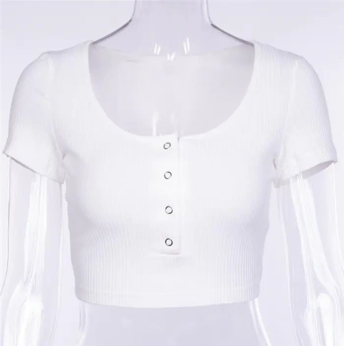 Kadınlar için kısa tişört üstü