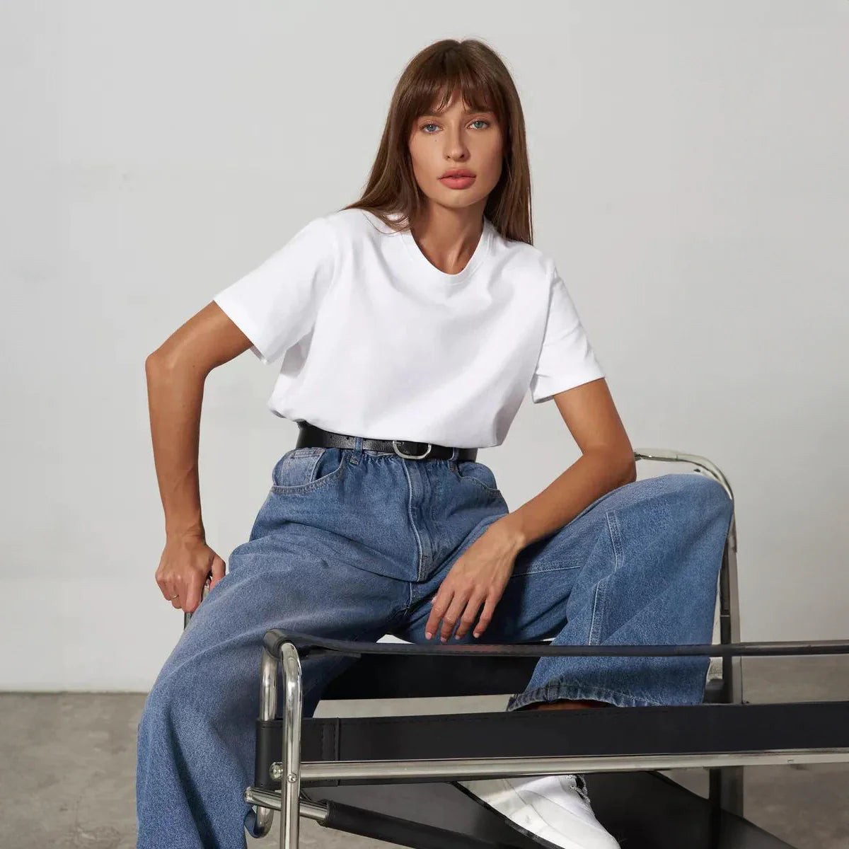 Rahat Pamuklu Kazak Tişört