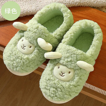 Kadınlar İçin Kalın Tabanlı, Kaymaz, Sıcak Tutucu İç Mekan Terlikleri