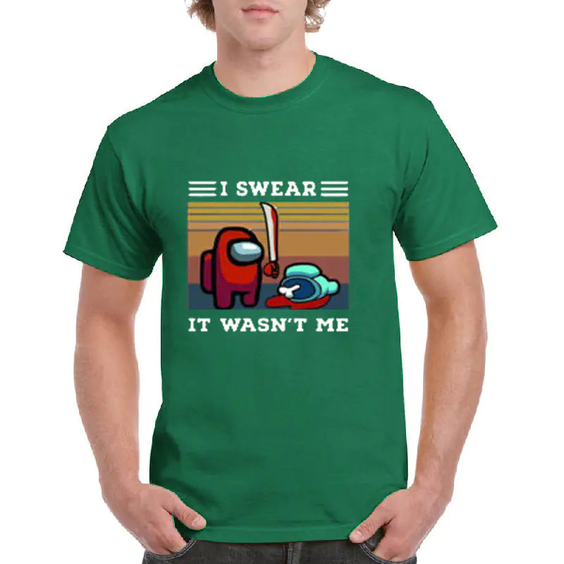 Yetişkinler için Among Us Karikatür Kısa Kollu Tişört