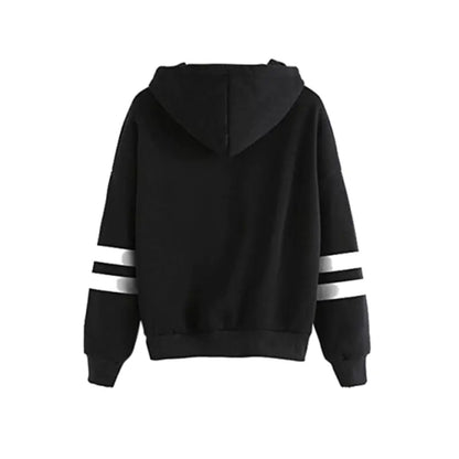 Sonbahar Kış Kapüşonlu Bol Uzun Kollu Sweatshirt