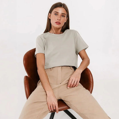 Rahat Pamuklu Kazak Tişört