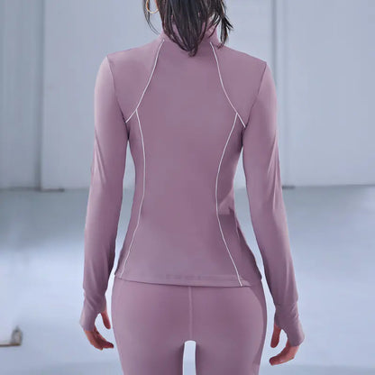 Sonbahar Kış Kadın Esnek Fitness Ceketi